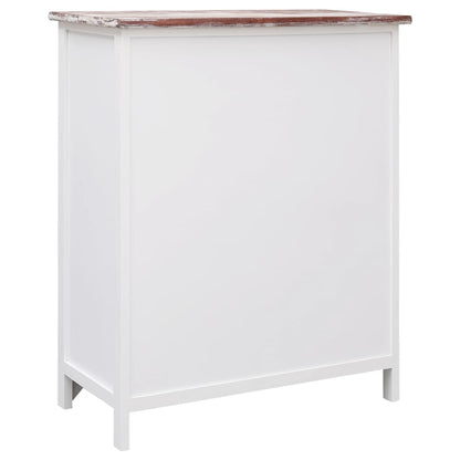 Side Cabinet with 6 Drawers Brown 60x30x75 cm Paulownia Wood - OLBRIT
