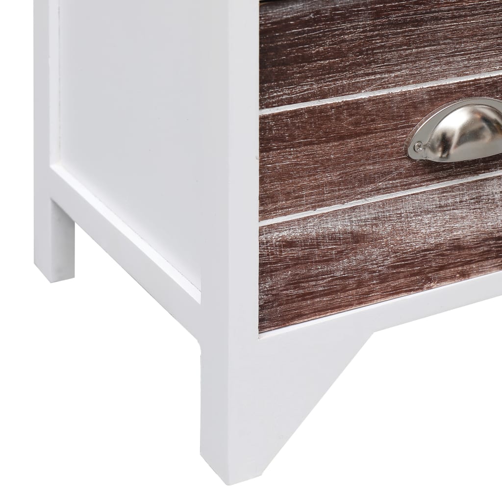 Side Cabinet with 6 Drawers Brown 60x30x75 cm Paulownia Wood - OLBRIT