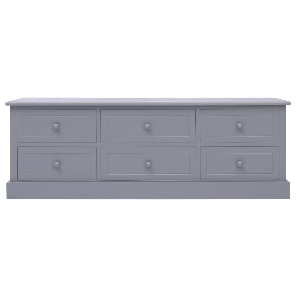 Hall Bench Dark Grey 115x30x40 cm Wood - OLBRIT