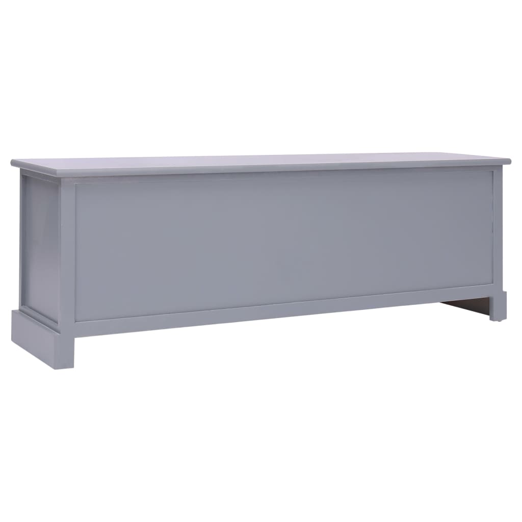 Hall Bench Dark Grey 115x30x40 cm Wood - OLBRIT