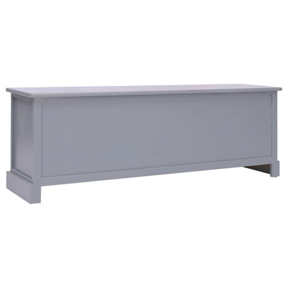 Hall Bench Dark Grey 115x30x40 cm Wood - OLBRIT
