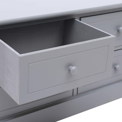 Hall Bench Dark Grey 115x30x40 cm Wood - OLBRIT