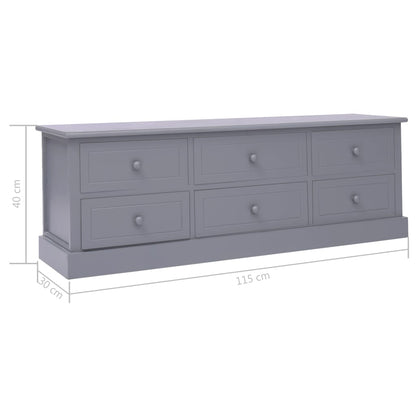 Hall Bench Dark Grey 115x30x40 cm Wood - OLBRIT
