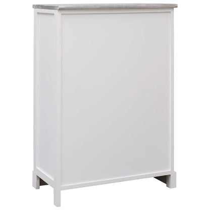 Sideboard with 10 Drawers Grey 113x30x79 cm Wood - OLBRIT