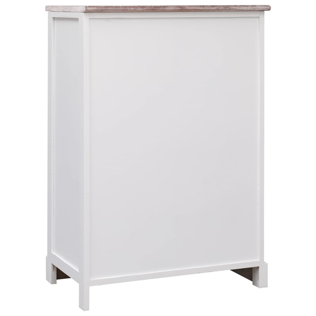 Sideboard with 10 Drawers Brown 113x30x79 cm Wood - OLBRIT
