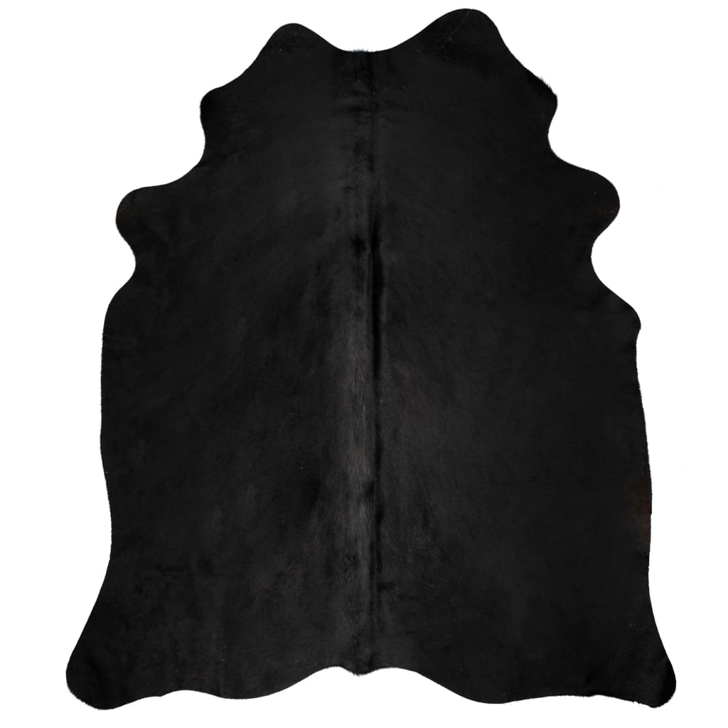 Real Cow Hide Rug Black 150x170 cm - OLBRIT