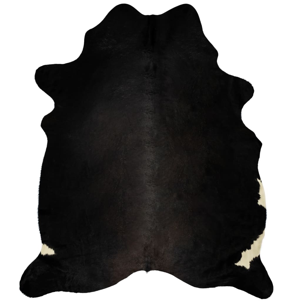 Real Cow Hide Rug Black 150x170 cm - OLBRIT