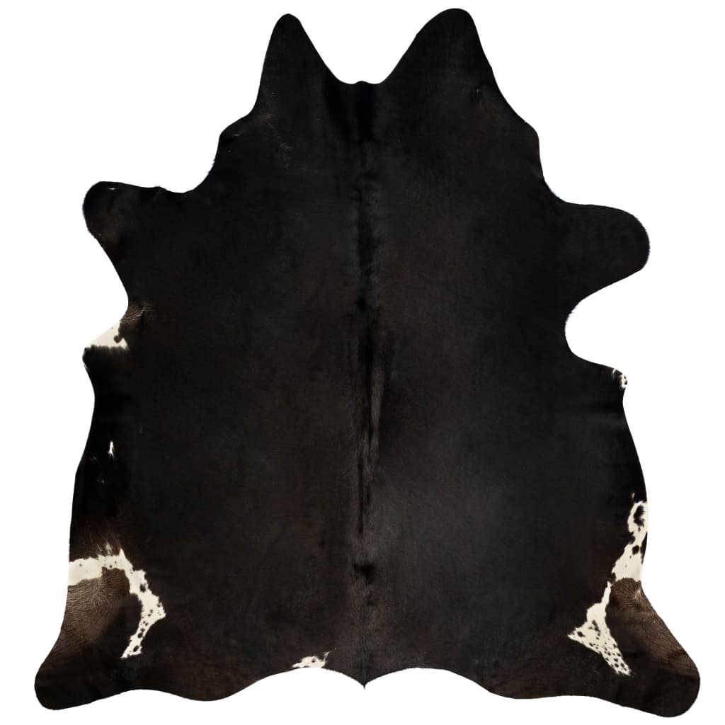 Real Cow Hide Rug Black 150x170 cm - OLBRIT