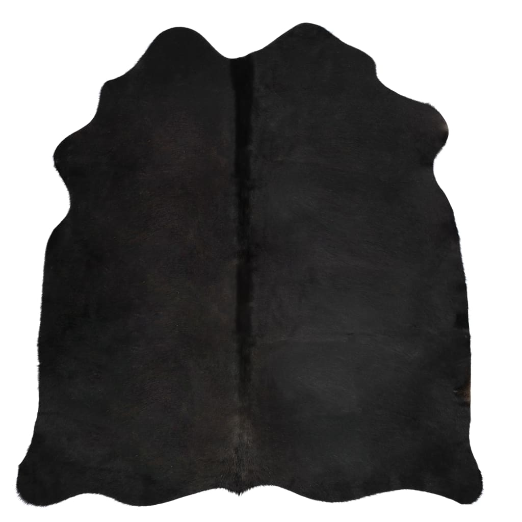 Real Cow Hide Rug Black 150x170 cm - OLBRIT