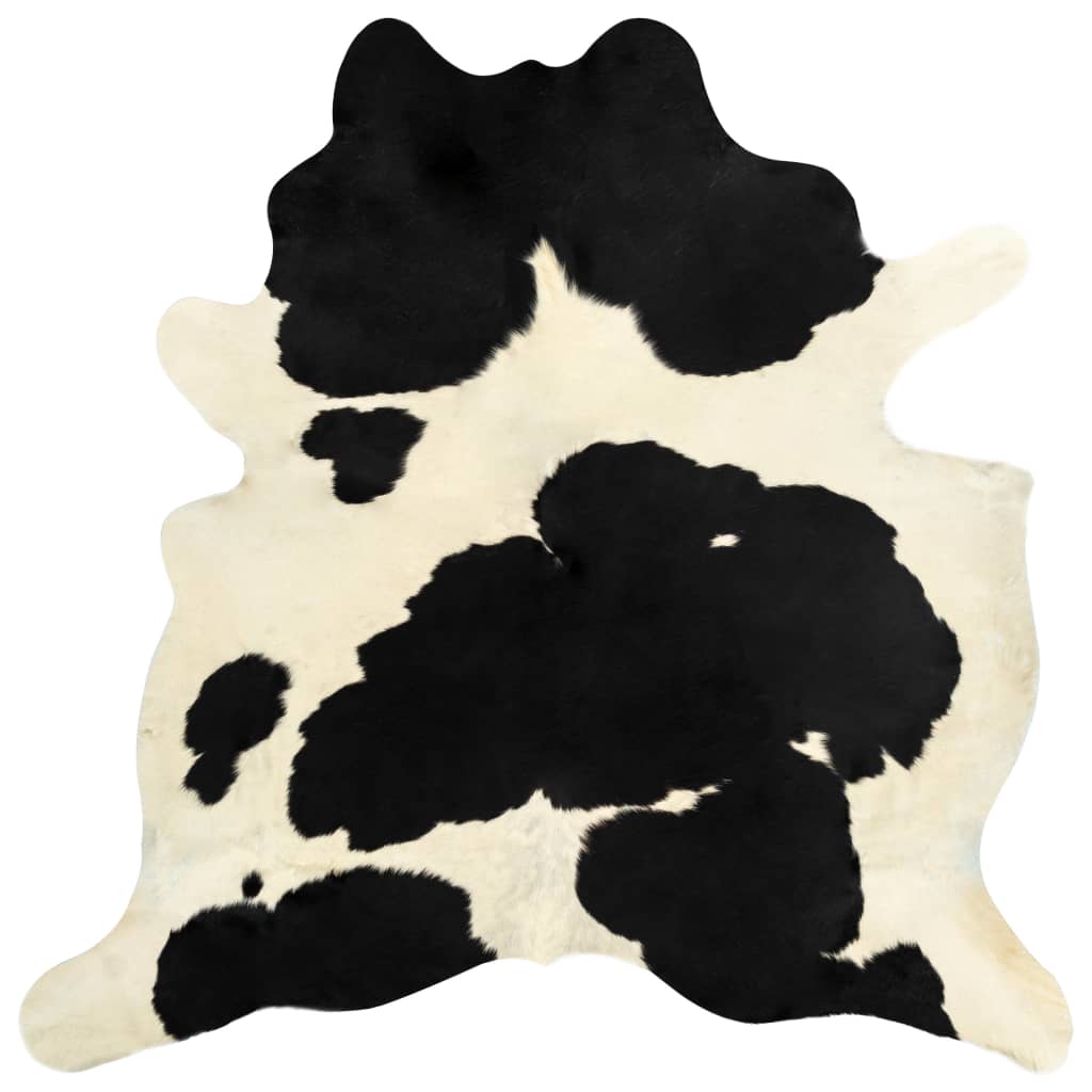 Real Cow Hide Rug Black and White 150x170 cm - OLBRIT
