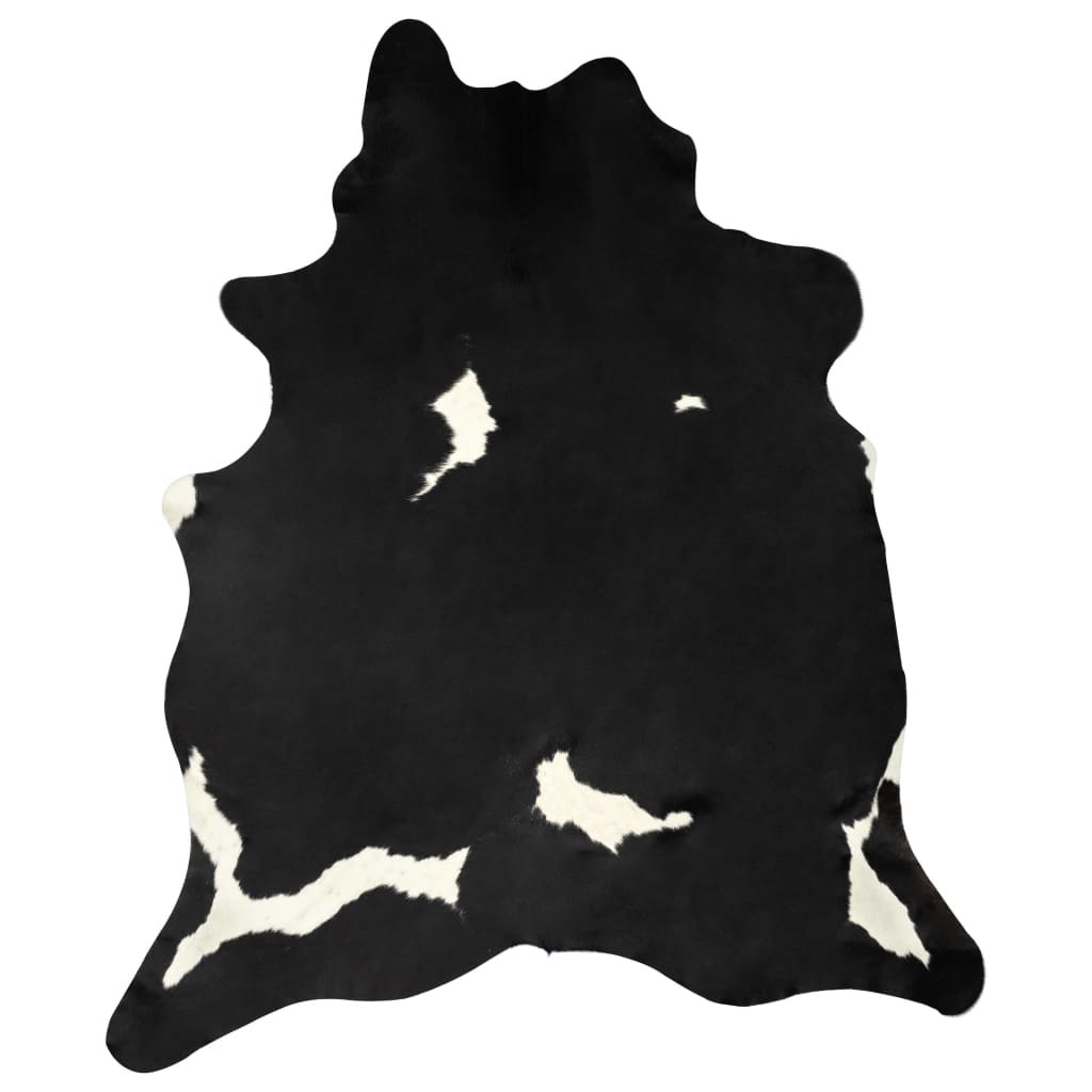 Real Cow Hide Rug Black and White 150x170 cm - OLBRIT
