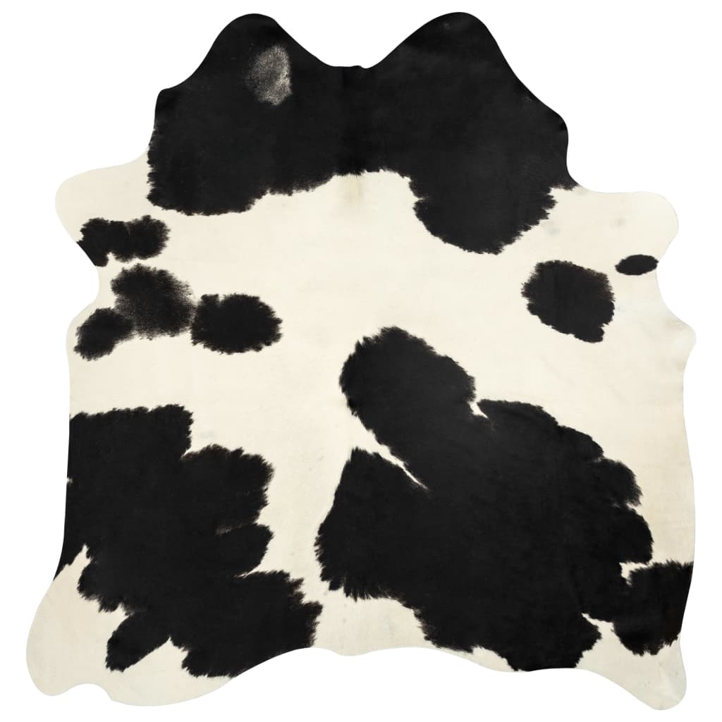 Real Cow Hide Rug Black and White 150x170 cm - OLBRIT