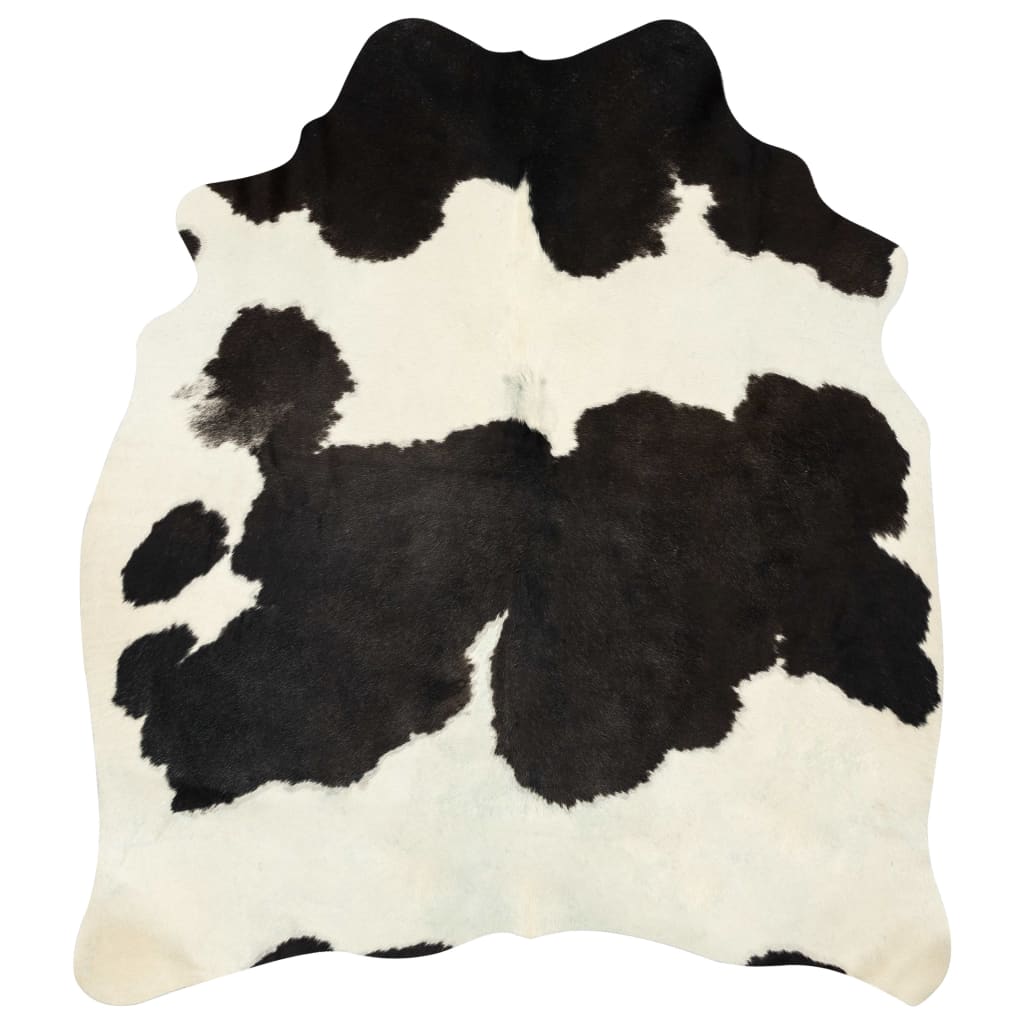 Real Cow Hide Rug Black and White 150x170 cm - OLBRIT