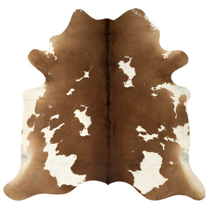 Real Cow Hide Rug Brown and White 150x170 cm - OLBRIT