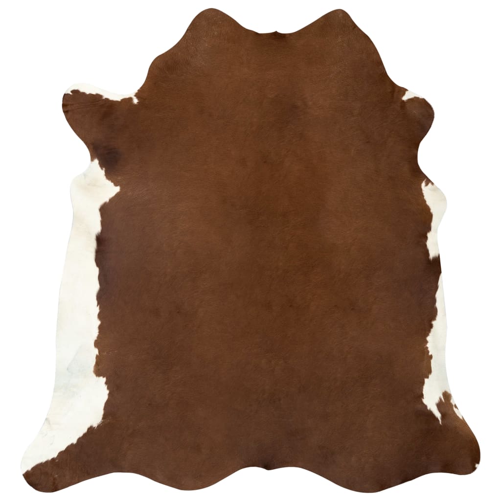 Real Cow Hide Rug Brown and White 150x170 cm - OLBRIT