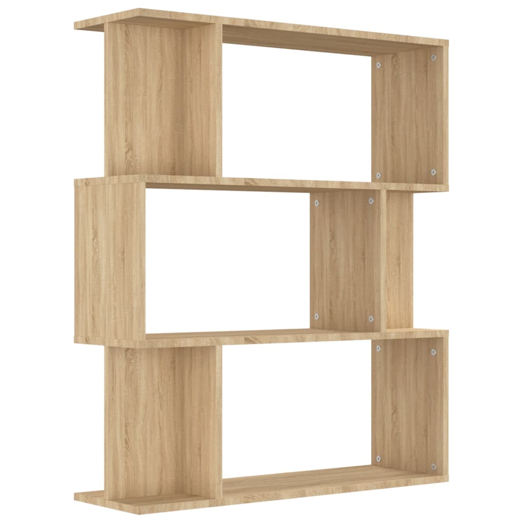 Book Cabinet/Room Divider Sonoma Oak 80x24x96 cm Engineered Wood - OLBRIT