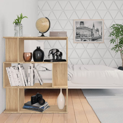 Book Cabinet/Room Divider Sonoma Oak 80x24x96 cm Engineered Wood - OLBRIT