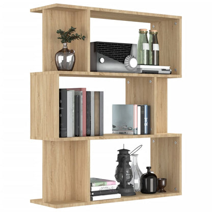 Book Cabinet/Room Divider Sonoma Oak 80x24x96 cm Engineered Wood - OLBRIT
