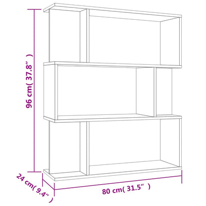 Book Cabinet/Room Divider Sonoma Oak 80x24x96 cm Engineered Wood - OLBRIT