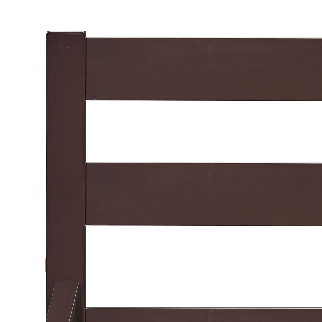 Bed Frame Dark Brown Solid Pine Wood 120x200 cm - OLBRIT