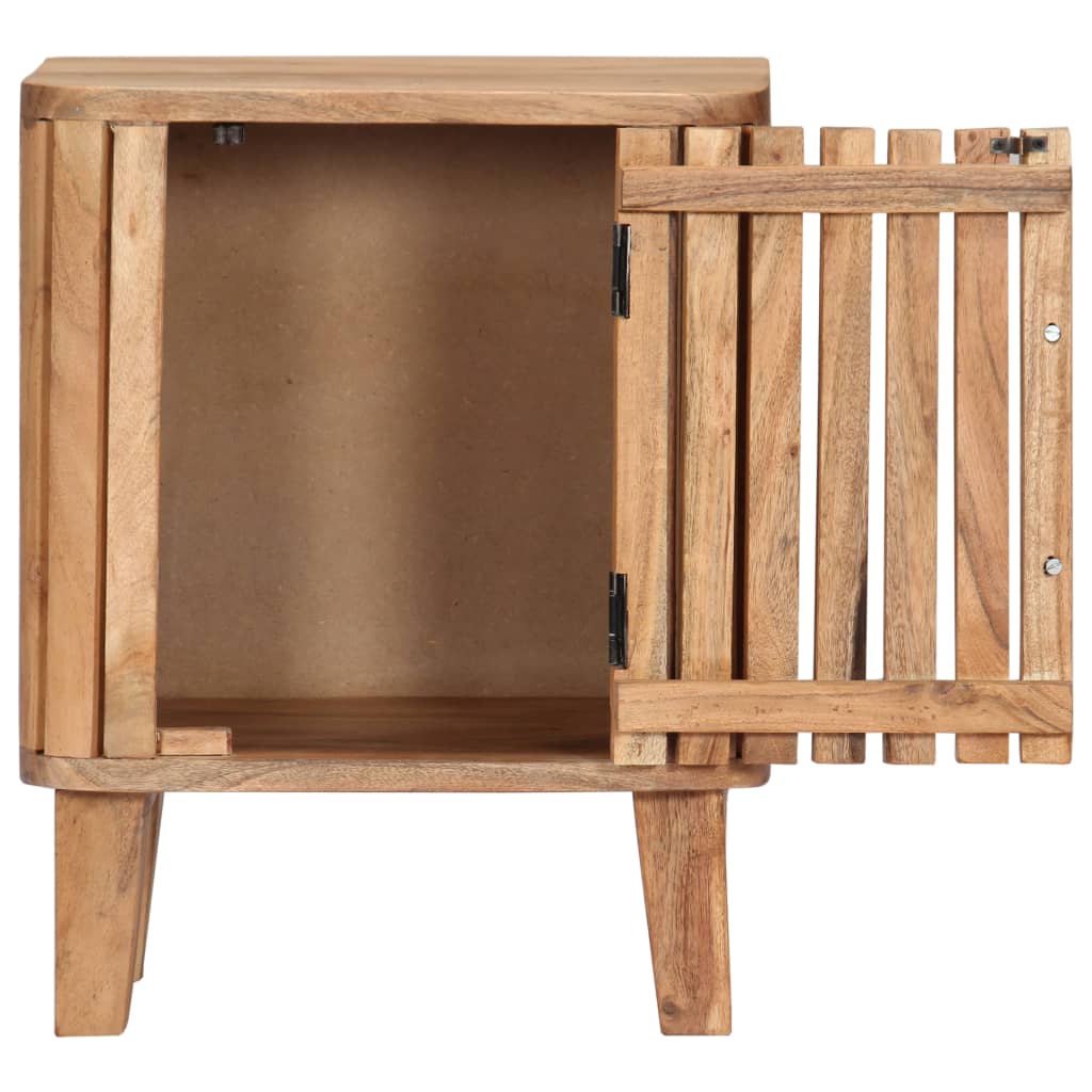 Bedside Cabinet 40x30x50 cm Solid Acacia Wood - OLBRIT