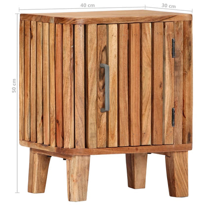 Bedside Cabinet 40x30x50 cm Solid Acacia Wood - OLBRIT