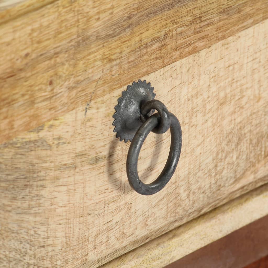 Bedside Cabinet 40x30x52 cm Solid Rough Mango Wood - OLBRIT