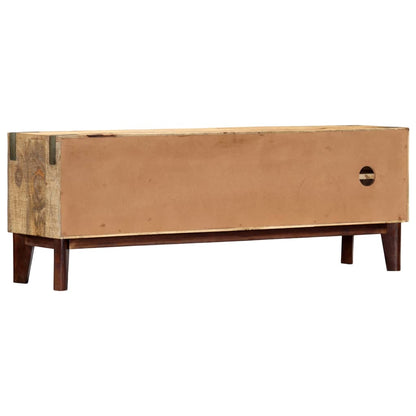 TV Cabinet 130x30x46 cm Solid Rough Mango Wood - OLBRIT