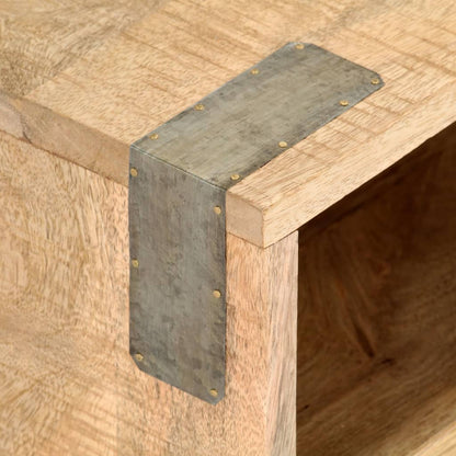 TV Cabinet 130x30x46 cm Solid Rough Mango Wood - OLBRIT