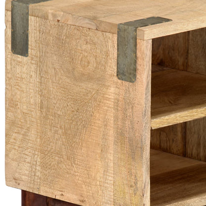 TV Cabinet 130x30x46 cm Solid Rough Mango Wood - OLBRIT