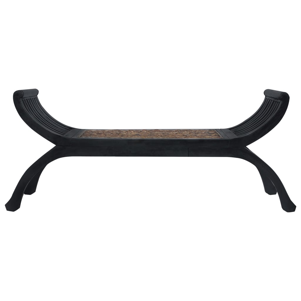 Bench 120 cm Dark Brown Abaca - OLBRIT