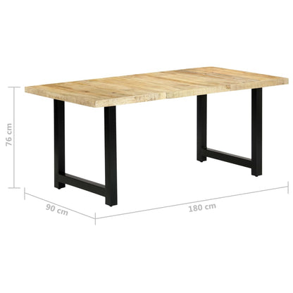 Dining Table 180x90x76 cm Solid Mango Wood - OLBRIT