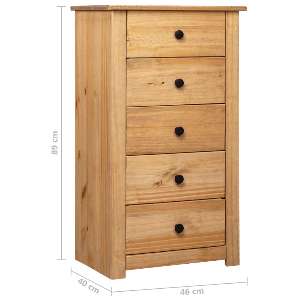 Sideboard 46x40x89 cm Pine Panama Range - OLBRIT