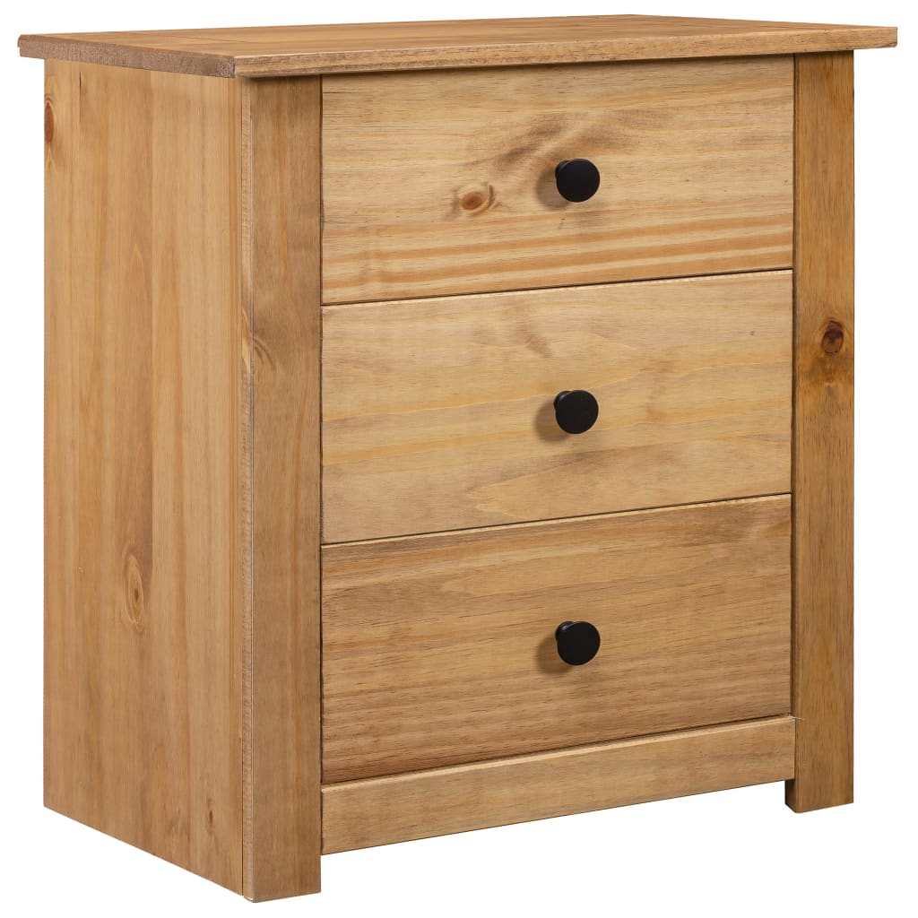Bedside Cabinet 46x40x57 cm Pinewood Panama Range - OLBRIT