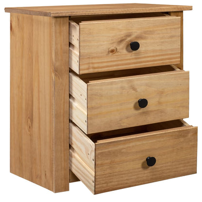 Bedside Cabinet 46x40x57 cm Pinewood Panama Range - OLBRIT