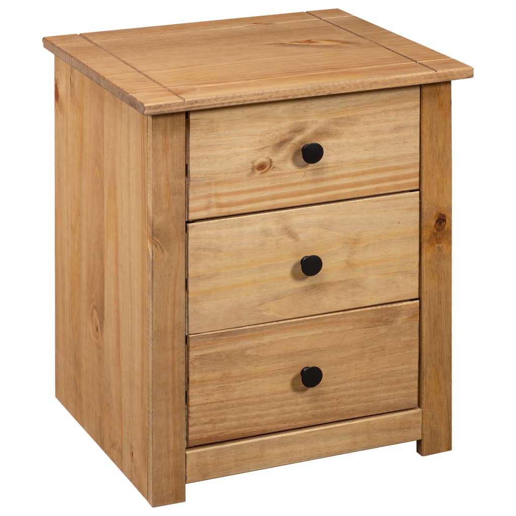 Bedside Cabinet 46x40x57 cm Pinewood Panama Range - OLBRIT