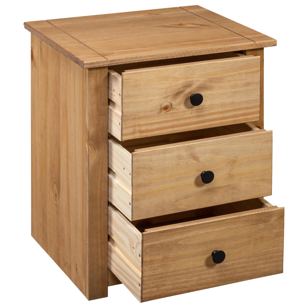 Bedside Cabinet 46x40x57 cm Pinewood Panama Range - OLBRIT