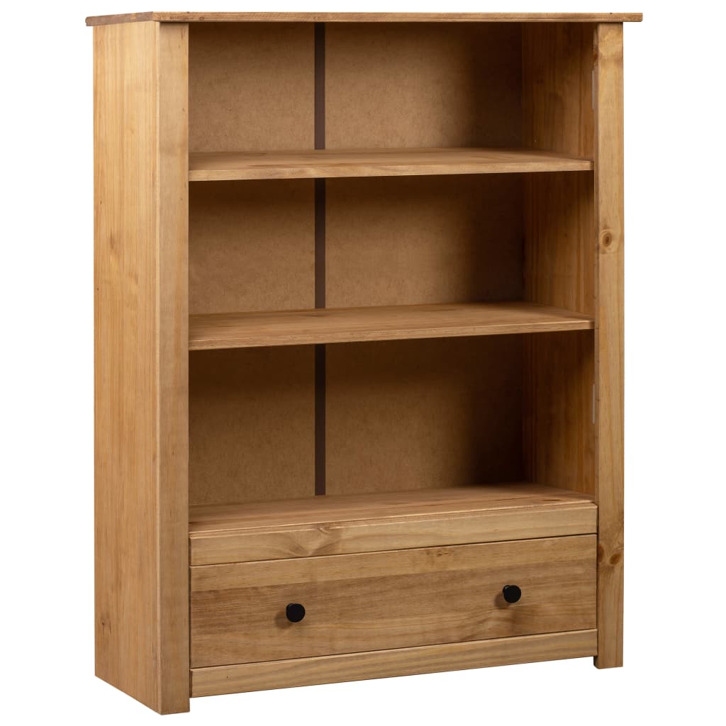 Bookcase 80x35x110 cm Solid Pine Wood Panama Range - OLBRIT