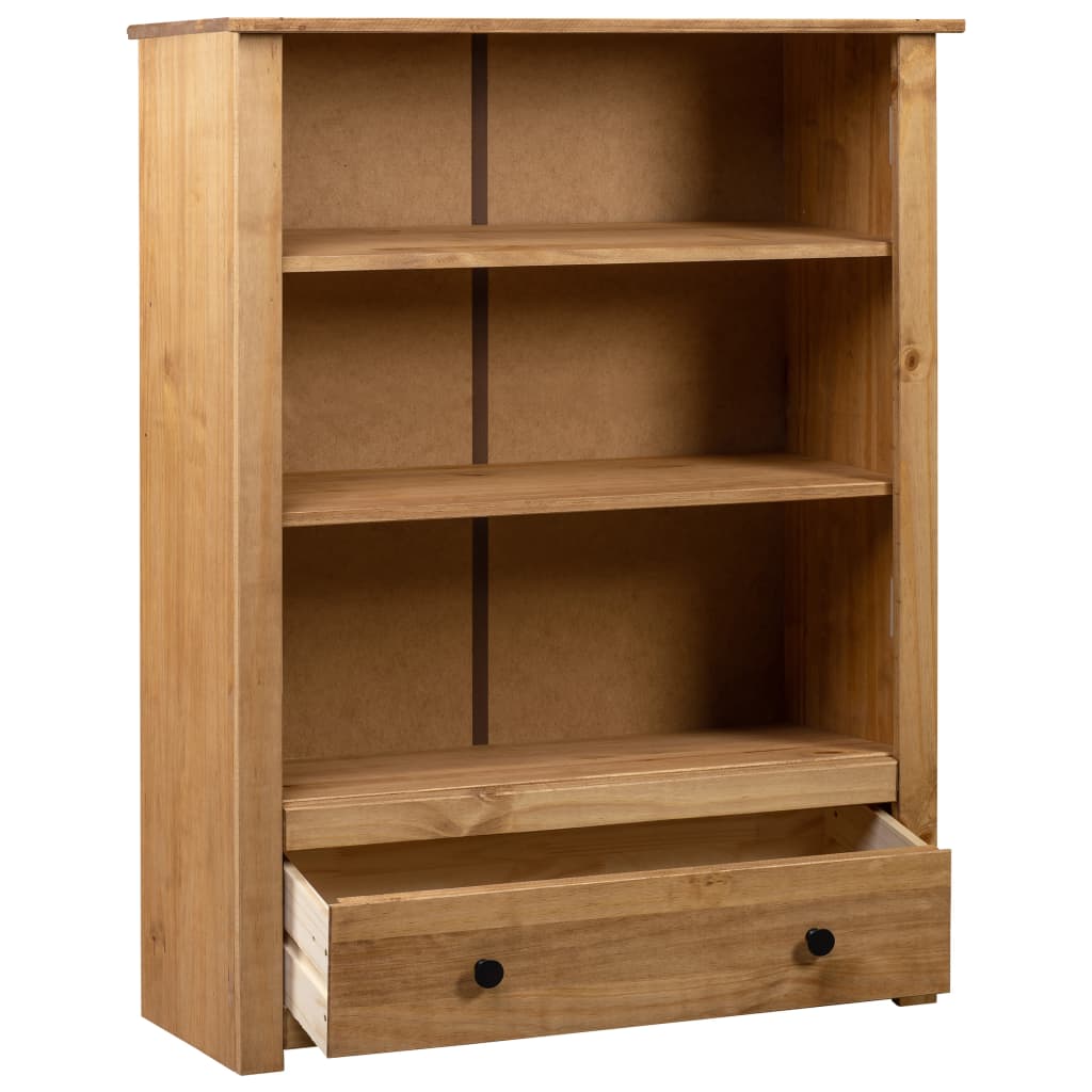 Bookcase 80x35x110 cm Solid Pine Wood Panama Range - OLBRIT