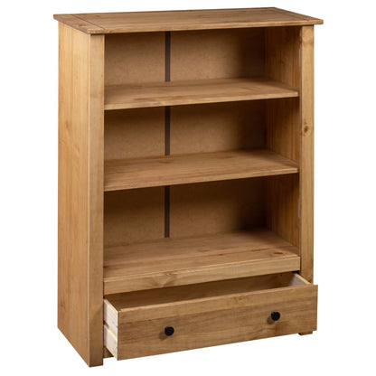 Bookcase 80x35x110 cm Solid Pine Wood Panama Range - OLBRIT