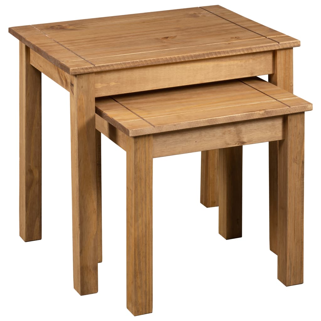 Nesting Tables 2 pcs Solid Pine Wood - OLBRIT