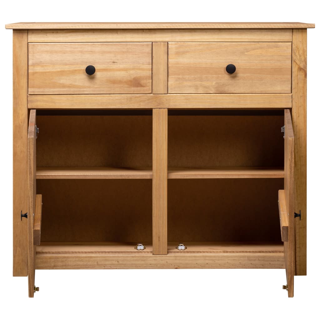 Sideboard 93x40x80 cm Solid Pinewood Panama Range - OLBRIT