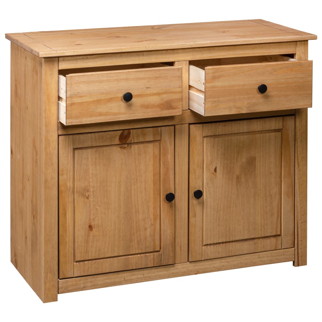 Sideboard 93x40x80 cm Solid Pinewood Panama Range - OLBRIT