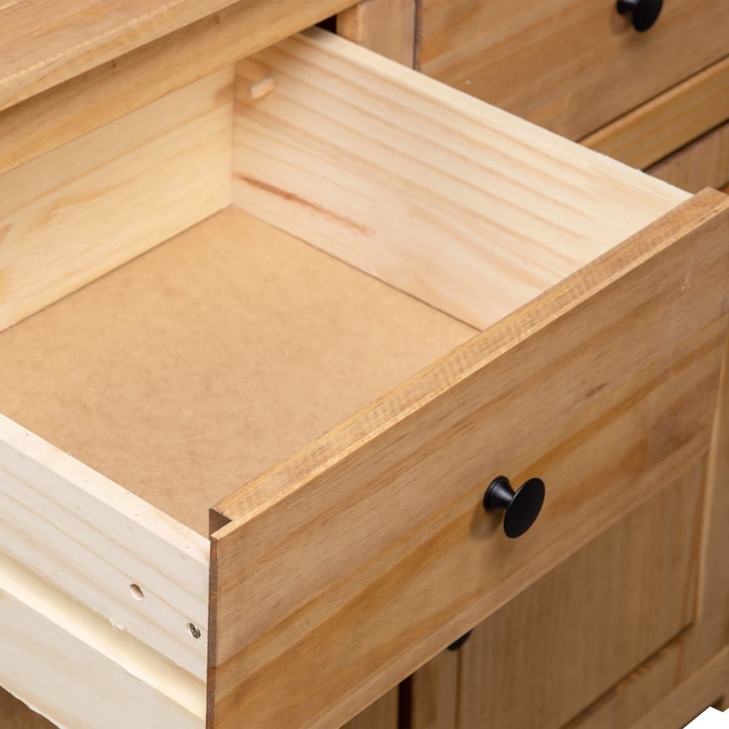 Sideboard 93x40x80 cm Solid Pinewood Panama Range - OLBRIT