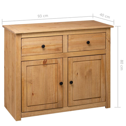 Sideboard 93x40x80 cm Solid Pinewood Panama Range - OLBRIT