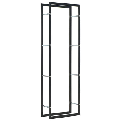 vidaXL Firewood Rack Black 50x20x150 cm Steel - OLBRIT
