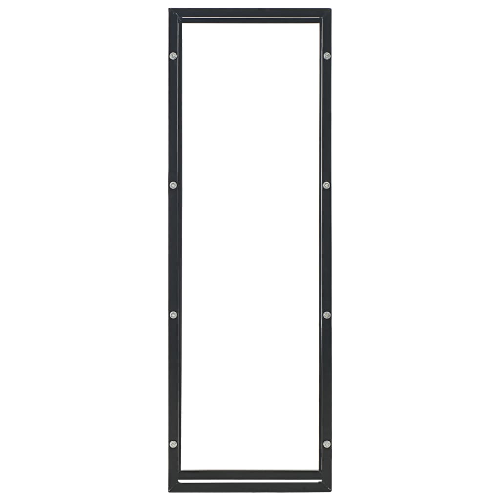 vidaXL Firewood Rack Black 50x20x150 cm Steel - OLBRIT
