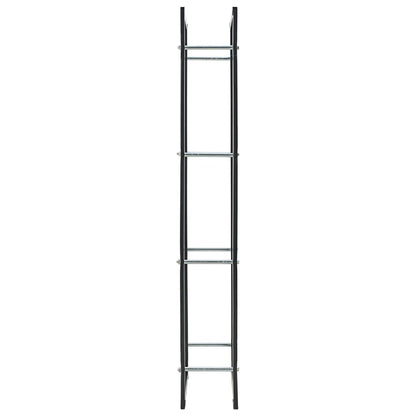 vidaXL Firewood Rack Black 50x20x150 cm Steel - OLBRIT
