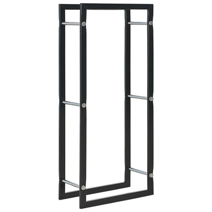 Firewood Rack Black 44x20x100 cm Steel - OLBRIT