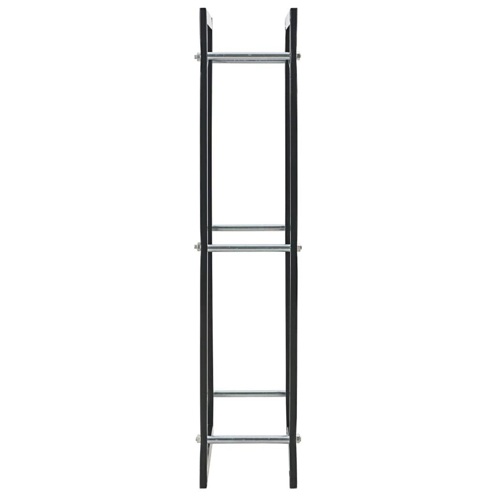Firewood Rack Black 44x20x100 cm Steel - OLBRIT